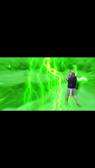 A PhatKatz Cove comedy scene surrounded by bright green lightning
